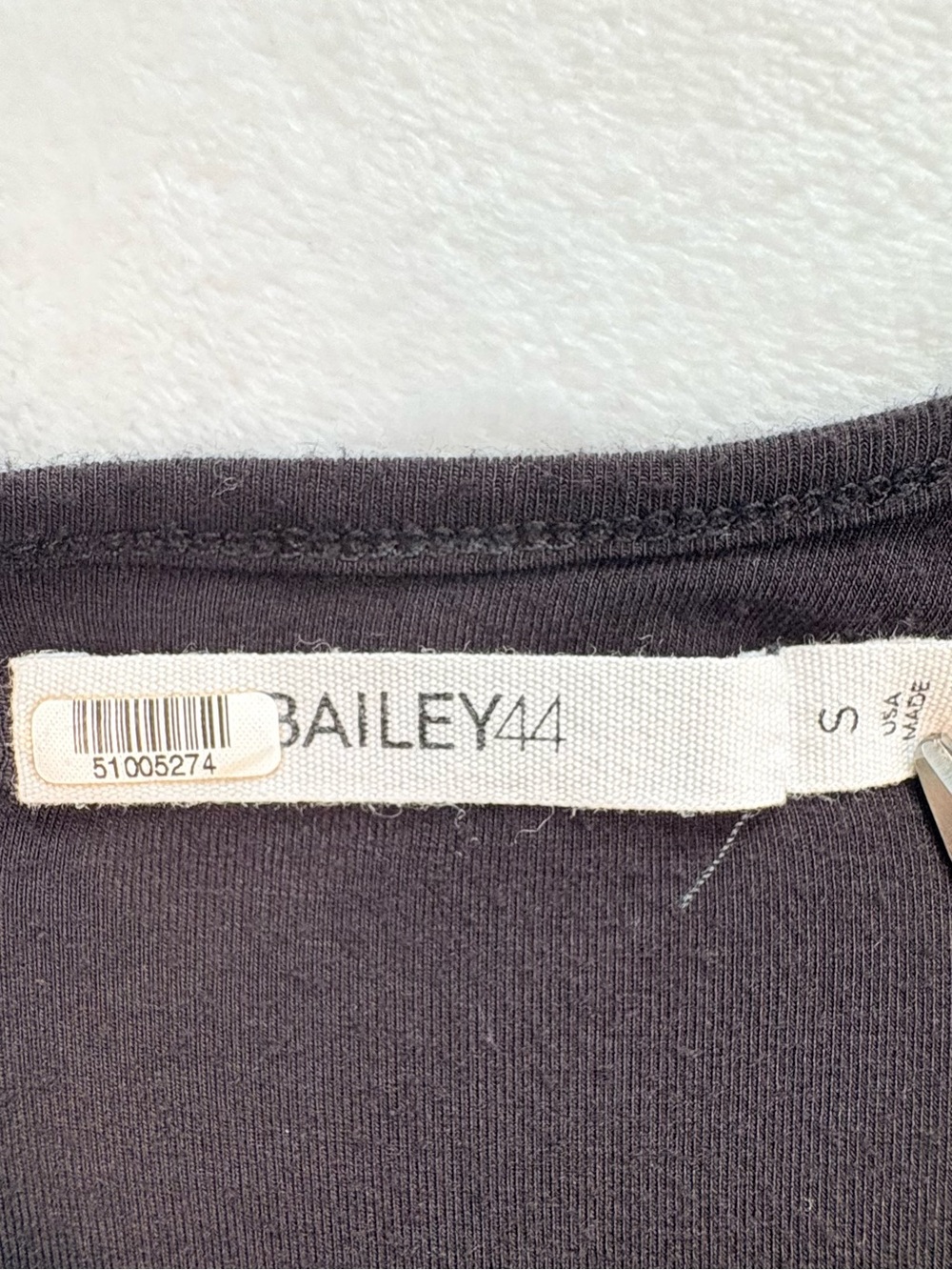 BAILEY 44 Black Mesh Sleeveless Asymmetrical Crewneck Stretch Tank Blouse Top S - Picture 4 of 7